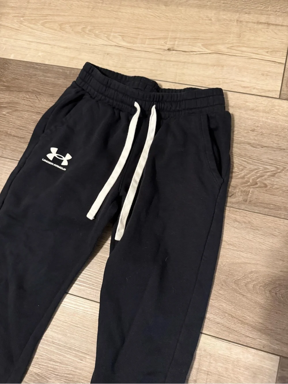Under Armour Black Joggers with White Drawcord